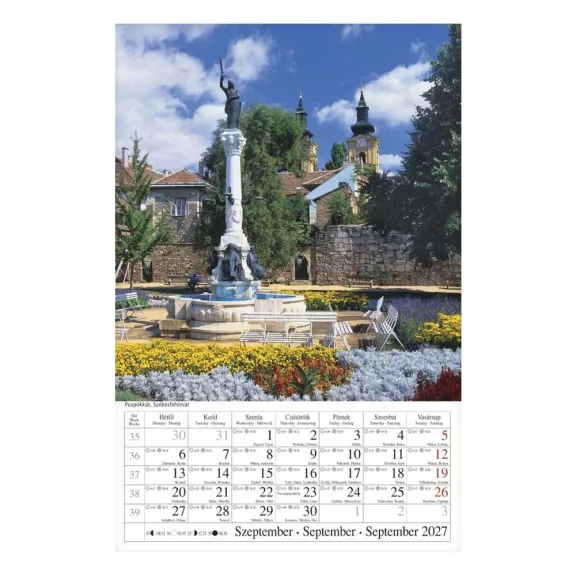 Falinaptár CSG 210x320mm álló Magyar városok 2027 Falinaptár CSG 210x320mm álló Magyar városok 2027
