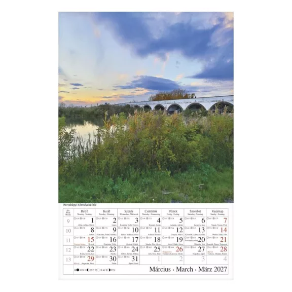 Falinaptár CSG 210x320mm álló Magyar tájak 2027 Falinaptár CSG 210x320mm álló Magyar tájak 2027