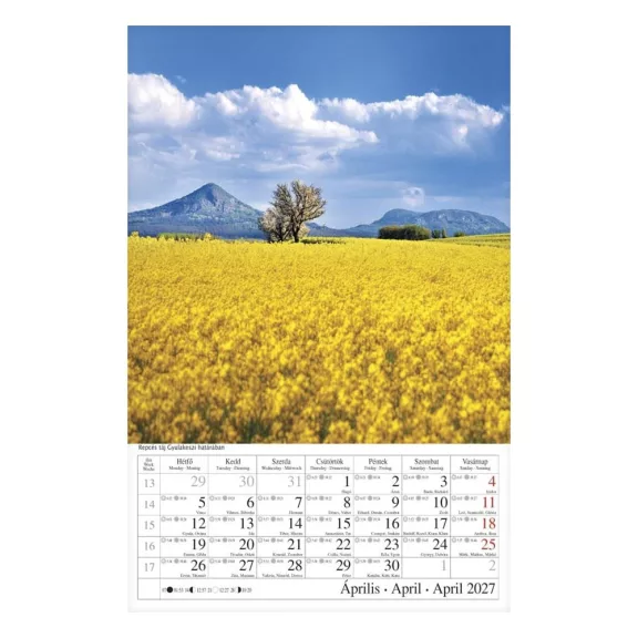Falinaptár CSG 210x320mm álló Magyar tájak 2027 Falinaptár CSG 210x320mm álló Magyar tájak 2027