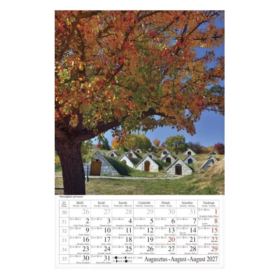 Falinaptár CSG 210x320mm álló Borvidék 2027 Falinaptár CSG 210x320mm álló Borvidék 2027