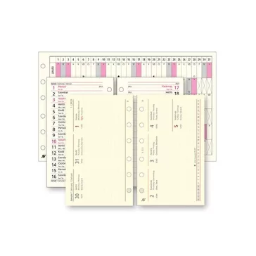   Gyűrűs kalendárium betét SATURNUS S312 napi sárga lapos 2027.