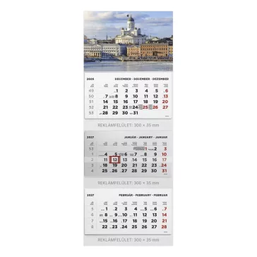   Speditőr naptár TOPTIMER T070 3 tömbös 3 havi Város 2027