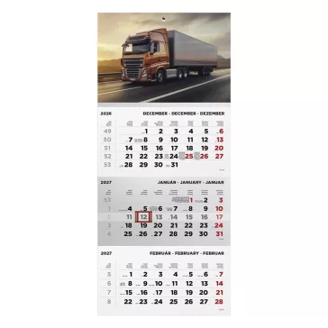   Speditőr naptár TOPTIMER T072 1 tömbös 3 havi Kamion 2027
