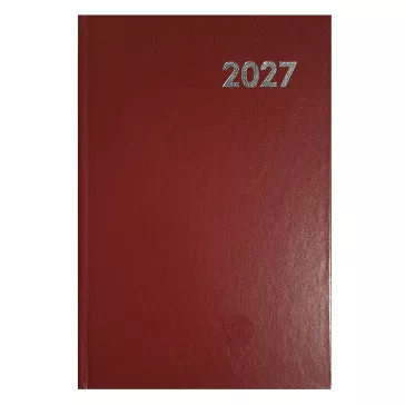 Határidőnapló ALISCA B/6 heti fehér lapos bordó 2027