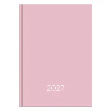   Határidőnapló VECTRALINE Monocolor rózsaszín B/6 napi fehér lapos 2027