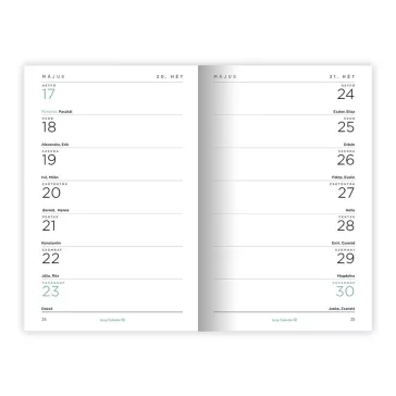   Határidőnapló LIZZYCALENDAR A/6 heti tűzött Delightful 2027