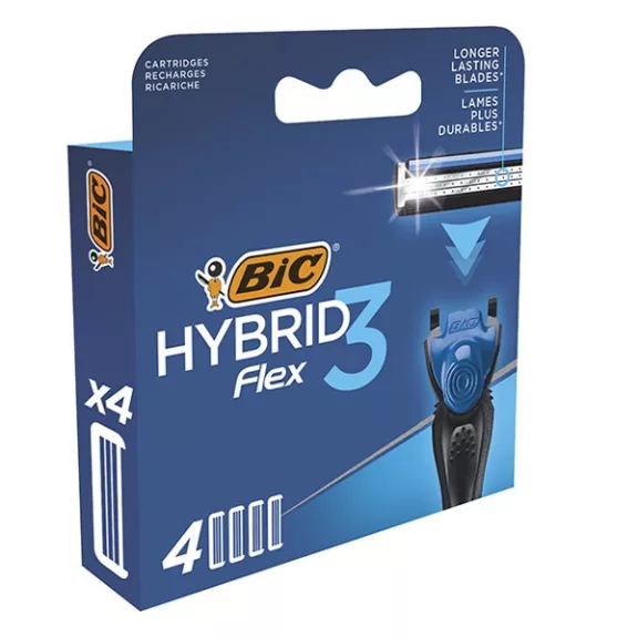Borotvafej BIC Hybrid Flex3 mozgófejes mozgópengés 4 darab/bliszter Borotvafej BIC Hybrid Flex3 mozgófejes mozgópengés 4 darab/bliszter