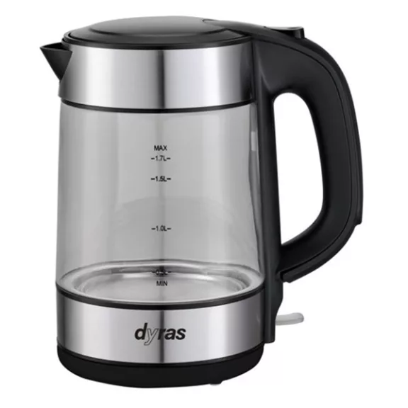 Üveg vízforraló DYRAS DYR WK-1509LED 1,7 liter inox Üveg vízforraló DYRAS DYR WK-1509LED 1,7 liter inox