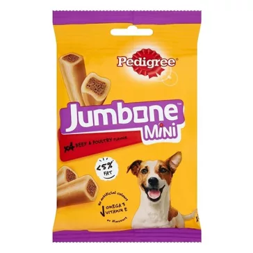   Állateledel jutalomfalat PEDIGREE Jumbone Mini kutyáknak marha 160 g
