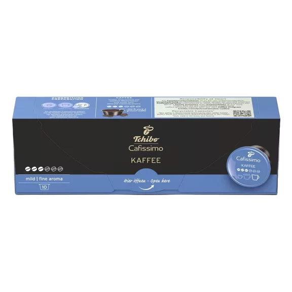 Kávékapszula TCHIBO Cafissimo Caffé Crema Fine Aroma 10 kapszula/doboz Kávékapszula TCHIBO Cafissimo Caffé Crema Fine Aroma 10 kapszula/doboz