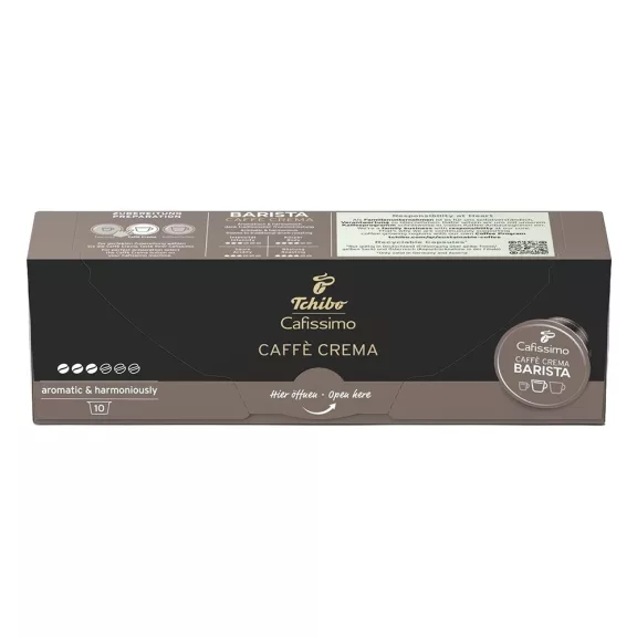 Kávékapszula TCHIBO Cafissimo Caffé Crema Barista 10 kapszula/doboz Kávékapszula TCHIBO Cafissimo Caffé Crema Barista 10 kapszula/doboz