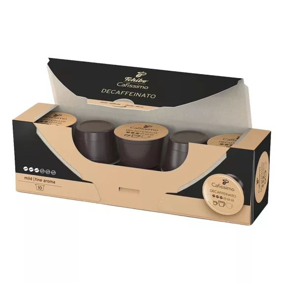 Kávékapszula TCHIBO Cafissimo Caffé Crema koffeinmentes 10 kapszula/doboz Kávékapszula TCHIBO Cafissimo Caffé Crema koffeinmentes 10 kapszula/doboz