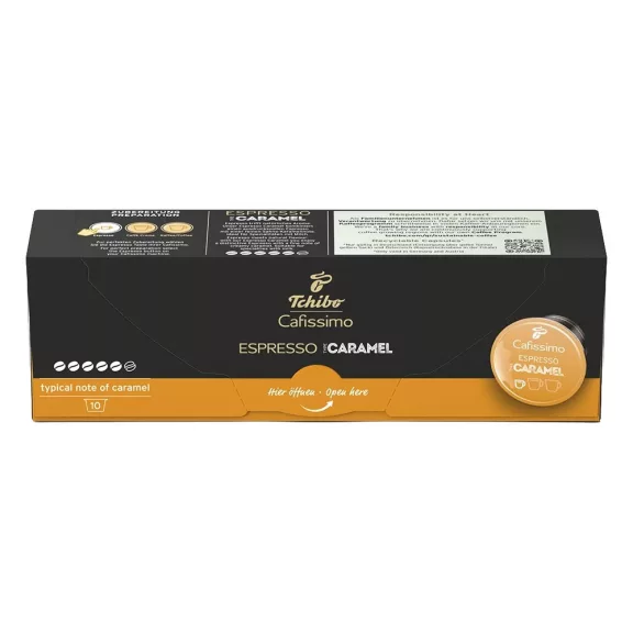 Kávékapszula TCHIBO Cafissimo Espresso Caramel 10 kapszula/doboz Kávékapszula TCHIBO Cafissimo Espresso Caramel 10 kapszula/doboz