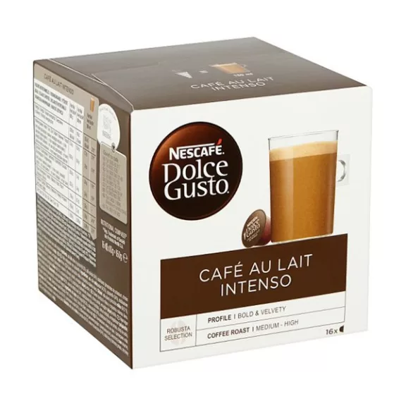 Kávékapszula NESCAFE Dolce Gusto Café au Lait Intenso 16 kapszula/doboz Kávékapszula NESCAFE Dolce Gusto Café au Lait Intenso 16 kapszula/doboz