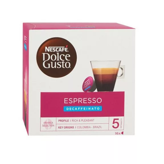 Kávékapszula NESCAFE Dolce Gusto Espresso koffeinmentes 16 kapszula/doboz Kávékapszula NESCAFE Dolce Gusto Espresso koffeinmentes 16 kapszula/doboz
