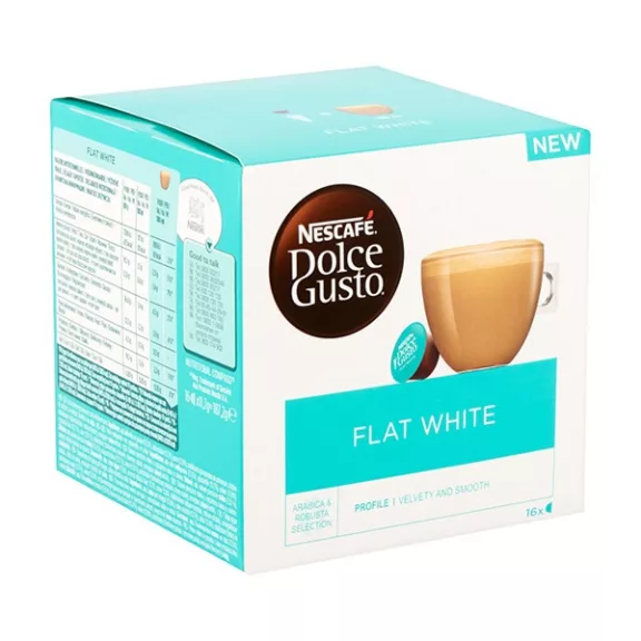 Kávékapszula NESCAFE Dolce Gusto Flat white 16 kapszula/doboz Kávékapszula NESCAFE Dolce Gusto Flat white 16 kapszula/doboz