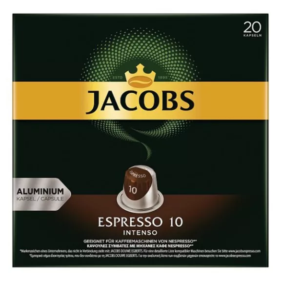 Kávékapszula JACOBS Nespresso Espresso Intenso 20 kapszula/doboz Kávékapszula JACOBS Nespresso Espresso Intenso 20 kapszula/doboz