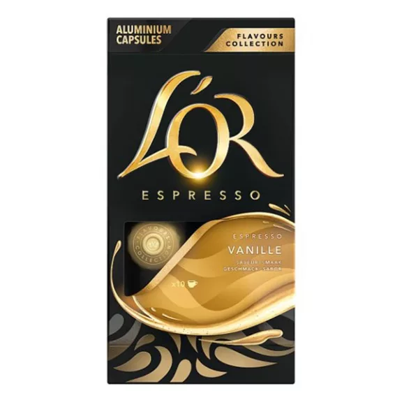 Kávékapszula L'OR Vanille Nespresso kompatibilis 10 kapszula/doboz Kávékapszula L'OR Vanille Nespresso kompatibilis 10 kapszula/doboz