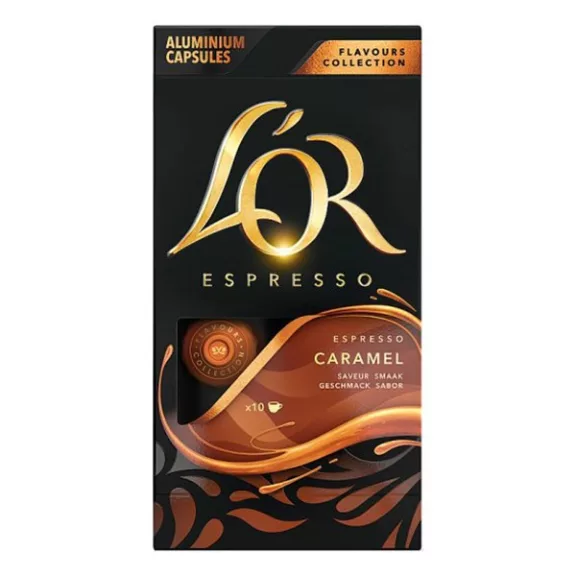Kávékapszula L'OR Caramell Nespresso kompatibilis 10 kapszula/doboz Kávékapszula L'OR Caramell Nespresso kompatibilis 10 kapszula/doboz