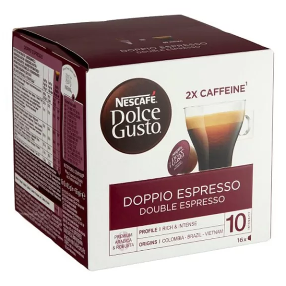 NESCAFE Kávékapszula NESCAFÉ Dolce Gusto Doppio 16 kapszula/doboz NESCAFE Kávékapszula NESCAFÉ Dolce Gusto Doppio 16 kapszula/doboz