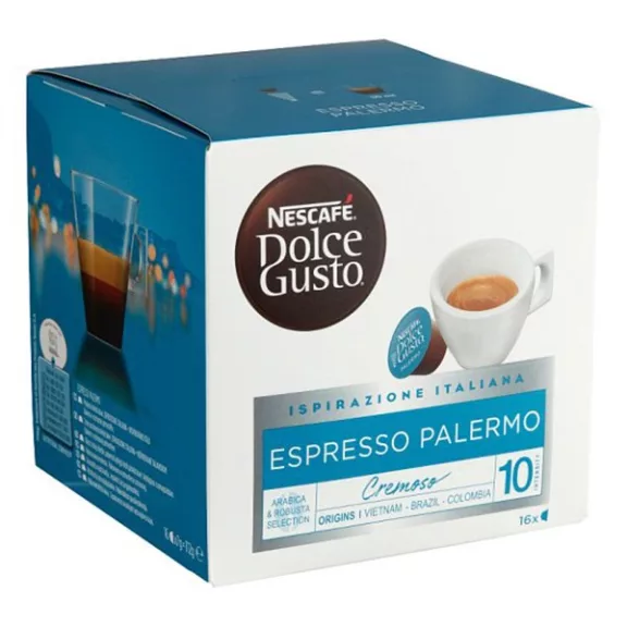 NESCAFE Kávékapszula NESCAFÉ Dolce Gusto Espresso Palermo 16 kapszula/doboz NESCAFE Kávékapszula NESCAFÉ Dolce Gusto Espresso Palermo 16 kapszula/doboz