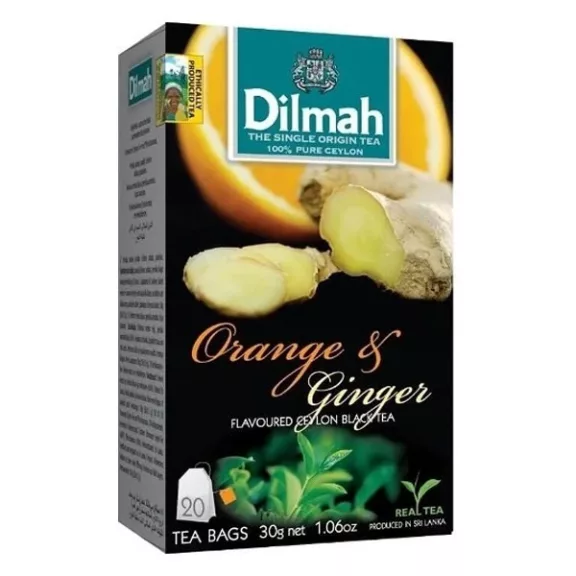 Fekete tea DILMAH Orange & Ginger 20 filter/doboz Fekete tea DILMAH Orange & Ginger 20 filter/doboz