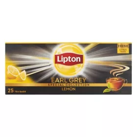 Fekete tea LIPTON Earl Grey Lemon 25 filter/doboz