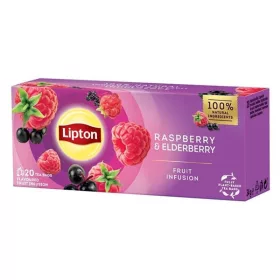 Gyümölcstea LIPTON Málna-Bodza 20 filter/doboz