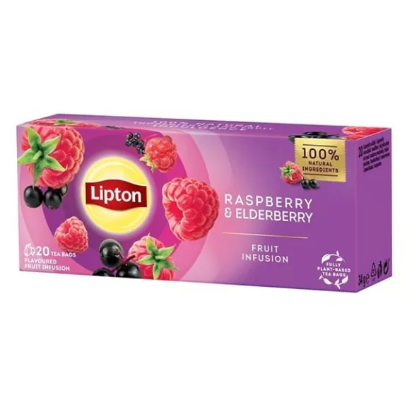 Gyümölcstea LIPTON Málna-Bodza 20 filter/doboz Gyümölcstea LIPTON Málna-Bodza 20 filter/doboz
