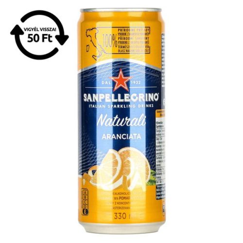 SAN PELLEGRINO Üdítőital szénsavas SANPELLEGRINO Aranciata 0,33L DRS