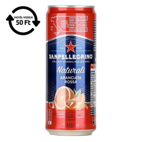 SAN PELLEGRINO Üdítőital szénsavas SANPELLEGRINO Aranciata Rossa 0,33L DRS