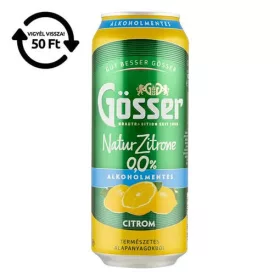   Alkoholmentes sör GÖSSER Natur-Zitrone citrom 0% 500 ml DRS