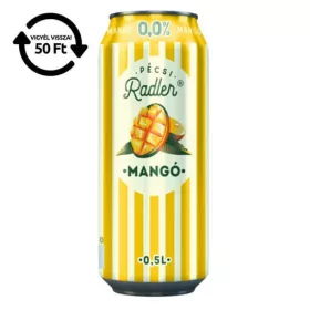   PÉCSI SÖR Alkoholmentes sör PÉCSI RADLER mangó 0,0% 500 ml DRS
