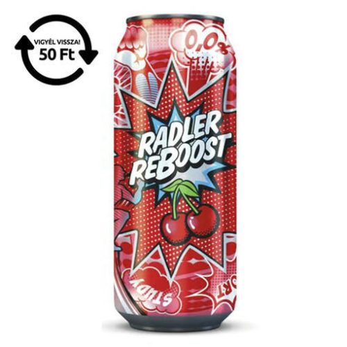 PÉCSI SÖR Alkoholmentes sör PÉCSI RADLER reboost meggy 0,0% 500 ml DRS