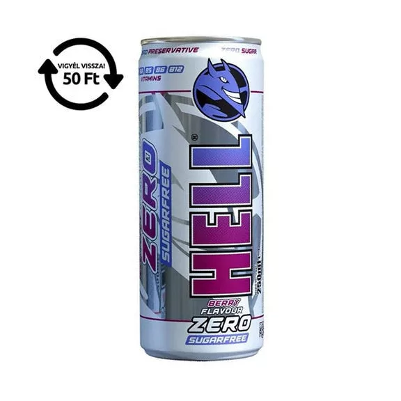 Energiaital HELL Zero Berry 0,25L DRS Energiaital HELL Zero Berry 0,25L DRS