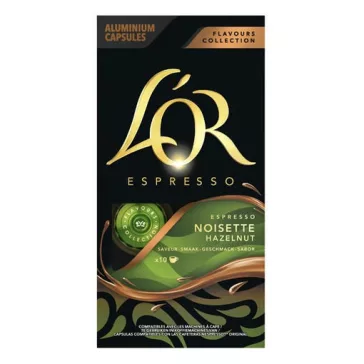   Kávékapszula L'OR Mogyorós Nespresso kompatibilis 10 kapszula/doboz