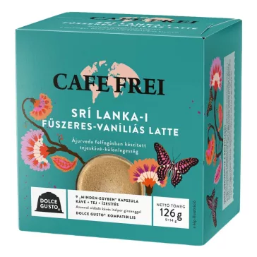   Kávékapszula CAFE FREI Dolce Gusto Srí Lanka-i fűszeres vaníliás latte 9 kapszula/doboz