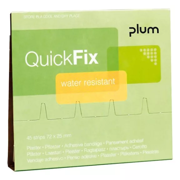 Sebtapasz utántöltő PLUM QuicFix vízálló 45 darabos Sebtapasz utántöltő PLUM QuicFix vízálló 45 darabos