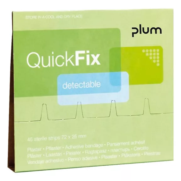 Sebtapasz utántöltő PLUM QuicFix fémszálas 45 darabos Sebtapasz utántöltő PLUM QuicFix fémszálas 45 darabos