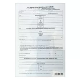   Nyomtatvány adásvételi (tulajdonjog-átruházási) szerződés személygépkocsihoz VECTRALINE A/4 álló 4 példányos