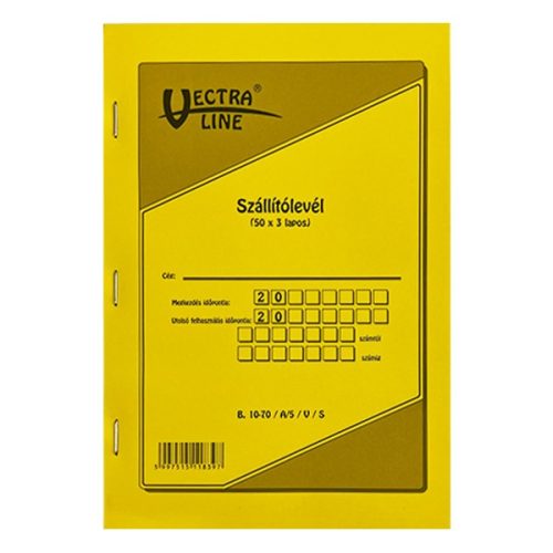 Nyomtatvány szállítólevél VECTRALINE A/5 50x3