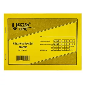   Nyomtatvány készpénzfizetési számla VECTRALINE A/5 fekvő 50x3 lapos 1 áfás
