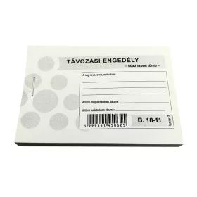 - Nyomtatvány távozási engedély 50x2