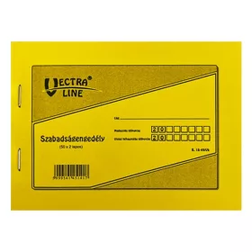   Nyomtatvány szabadságengedély VECTRALINE A/6 fekvő 50x2 lapos
