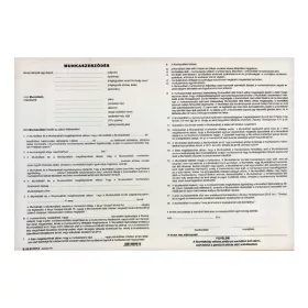 - Nyomtatvány munkaszerződés A/3 3 lapos ÚJ