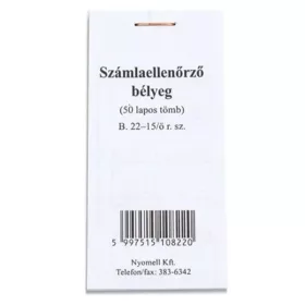 - Nyomtatvány ellenőrző bélyeg
