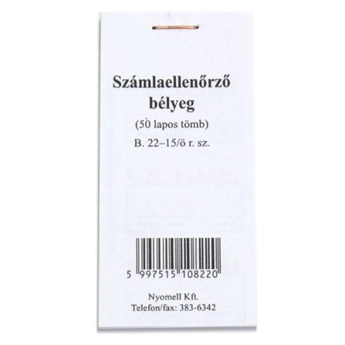 - Nyomtatvány ellenőrző bélyeg
