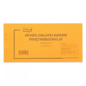 - Nyomtatvány deviza kiadási bizonylat 25x2