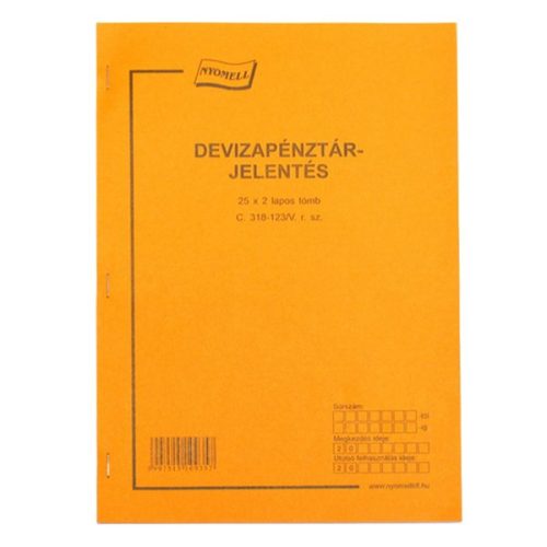 - Nyomtatvány pénztárjelentés deviza