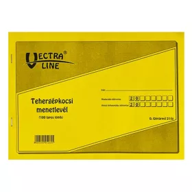   Nyomtatvány tehergépkocsi menetlevél VECTRALINE A/4 fekvő 100 lapos